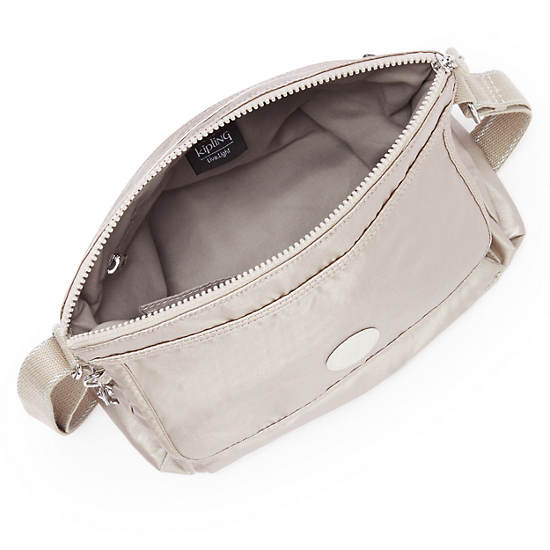 Kipling Aisling Metallic Crossbodytassen Zilver | België 2168FD